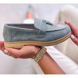 Mocassins Ottavia en daim bleu - Inello 4