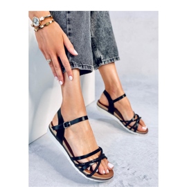 Sandales avec zircons cubiques Marta Noir - Inello le noir 2