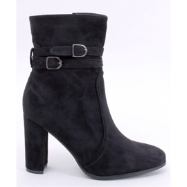 Dianes Bottines à talons en daim noir - Inello le noir 1