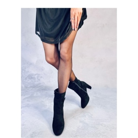 Dianes Bottines à talons en daim noir - Inello le noir 3