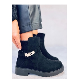 Drapers Bottines plates en daim noir - Inello le noir 2