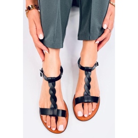 Sandales plates femme Noir 2