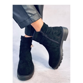 Drapers Bottines plates en daim noir - Inello le noir 3
