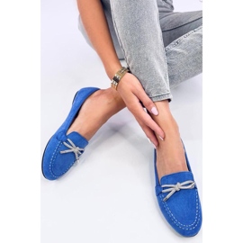 Mocassins en daim bleu 3