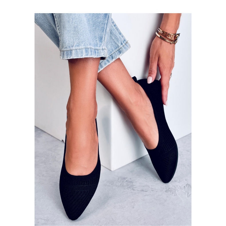 Ballerines tressées noires Kayla - Inello le noir 2