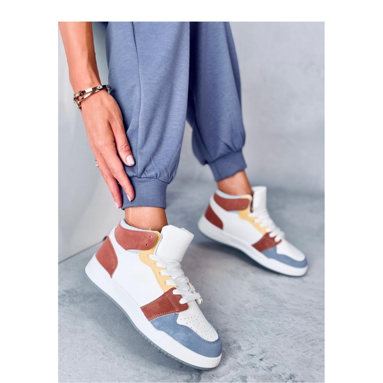 Chaussures de sport montantes pour femme blanc 1