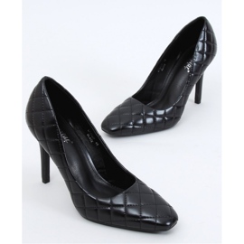 Talons hauts noirs matelassés pour femmes le noir 1