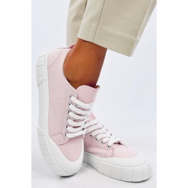 Baskets femme roses 1