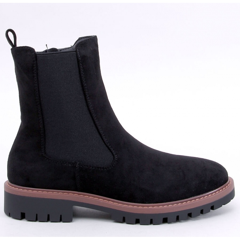 Fuqua Bottines Chelsea en daim noir - Inello 1