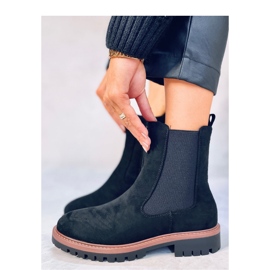 Fuqua Bottines Chelsea en daim noir - Inello le noir 2