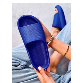 Claquettes en caoutchouc bleu roi 1