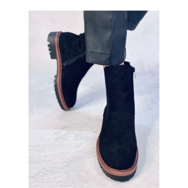 Fuqua Bottines Chelsea en daim noir - Inello le noir 3