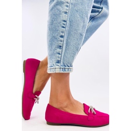 Mocassins Marsoin en daim fuchsia - Inello rose 3