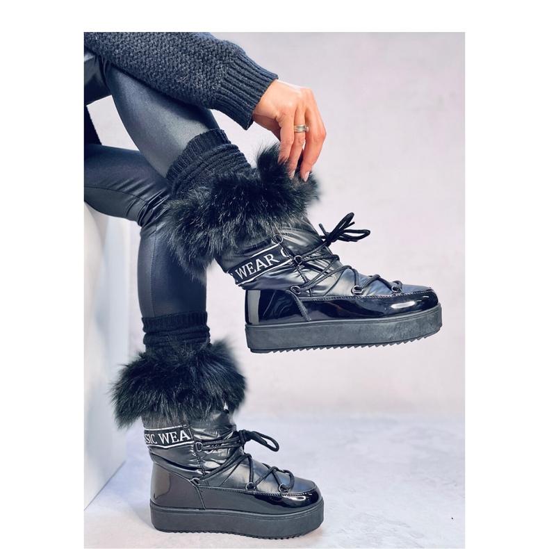Kendals Bottes de neige en fourrure noire - Inello 2