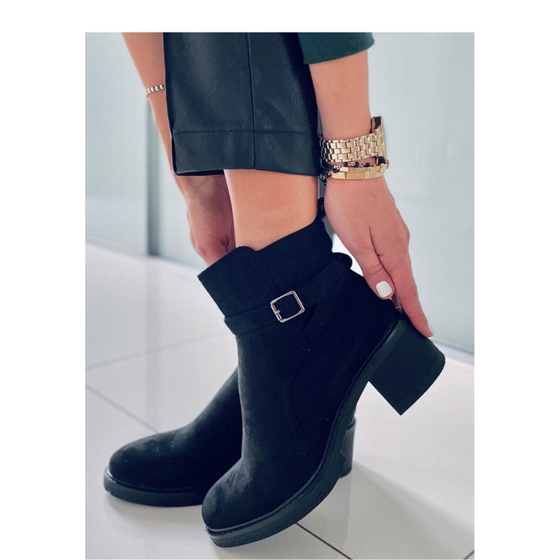 Bottines à talons larges Aretha noires - Inello le noir 2