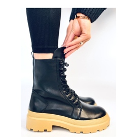 Bottines à lacets avec protection noir 1