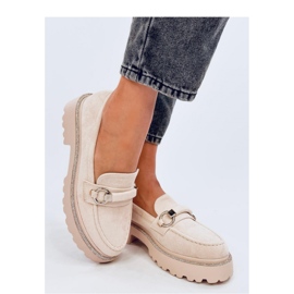 Mocassins semelle haute en daim beige Sheady - Inello 1