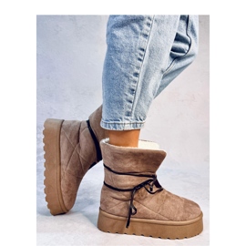 Après-skis mouton kaki - Inello brun 2