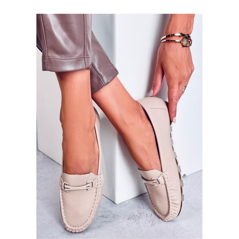 Mocassins classiques avec insert en cuir Debell Beige - Inello 1