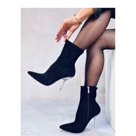 Merrisa Bottines à talons hauts transparentes noires - Inello le noir 2