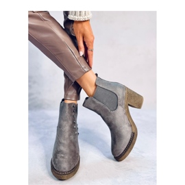 Hidalgo Bottines à talons larges grises - Inello 3