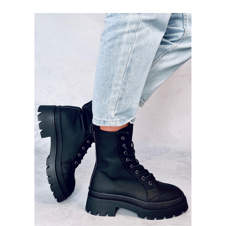 Parsons Bottines workwear noires à lacets - Inello le noir 2