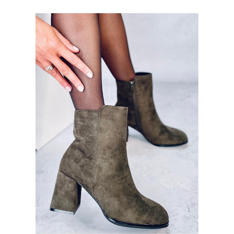 Weish DK.GREEN bottines lisses à talons hauts - Inello vert 2