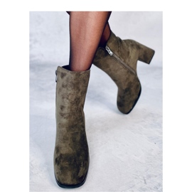 Weish DK.GREEN bottines lisses à talons hauts - Inello vert 3