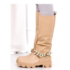 Bottines avec chaîne July Camel - Inello brun 3