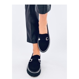Sheady Mocassins en daim noir à semelle haute - Inello le noir 4