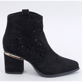 Donovan Bottines à talons ajourées noires - Inello le noir 1