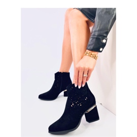 Donovan Bottines à talons ajourées noires - Inello le noir 4