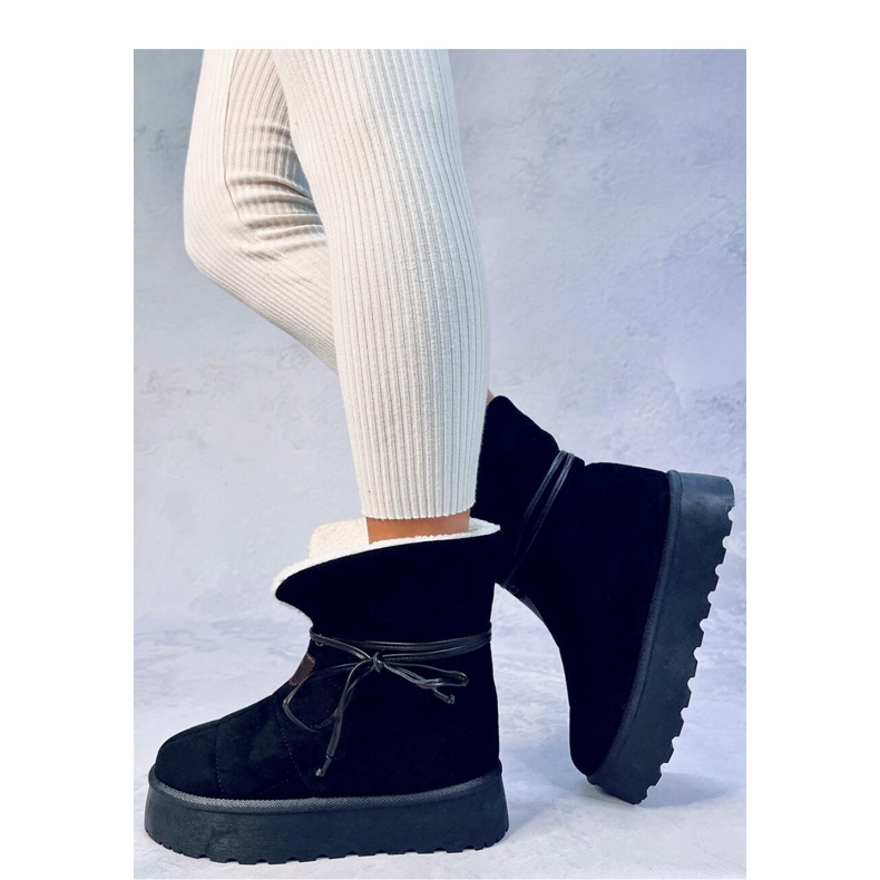 Bottes de neige noires en peau de mouton - Inello 2