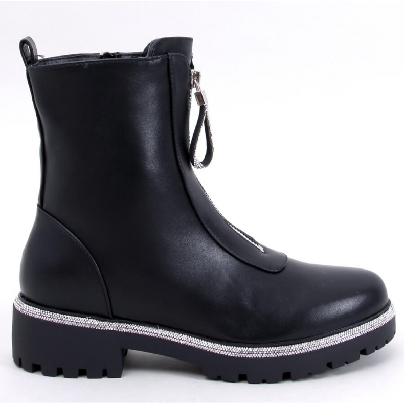 Teah Bottines noires avec zircons cubiques - Inello 1