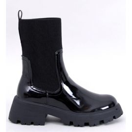 Bottines Chelsea laquées noires Batson - Inello le noir 1