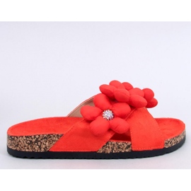 Sandale Tongs en liège à fleurs coussin Charss Orange - Inello 1