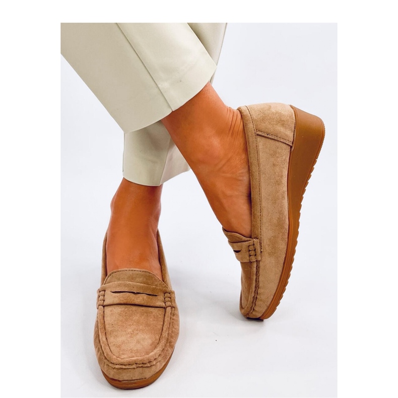Mocassins compensés Vegar Kaki - Inello beige 1