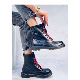 Bottines à lacets avec fil coloré Stuff Blackred - Inello le noir 2