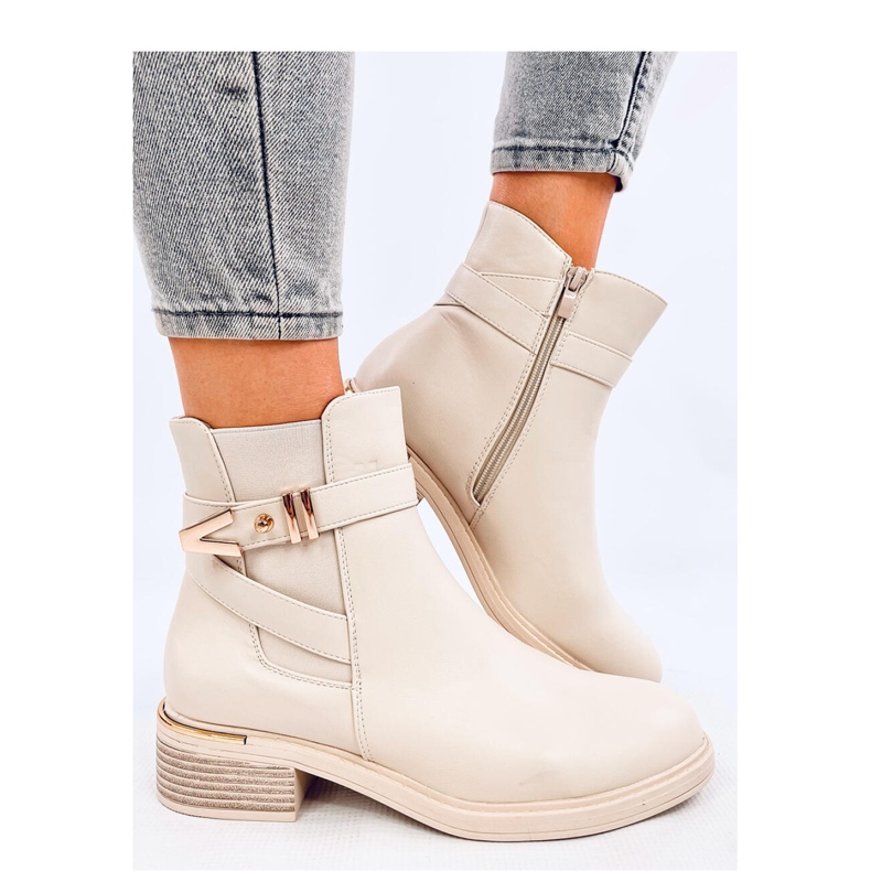 Gavins Bottines Chelsea en Pu Beige - Inello 1 Gavins Bottines Chelsea en Pu Beige - Inello 1