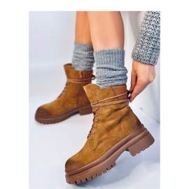 Bottines trappeur avec protecteur Desfor Camel - Inello brun 1