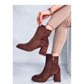 Weish Bottines à talons hauts lisses marron - Inello brun 2