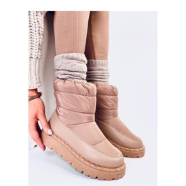 Javier Kaki - Bottes de neige Inello en nylon brun 1 Javier Kaki - Bottes de neige Inello en nylon brun 1