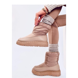 Javier Kaki - Bottes de neige Inello en nylon brun 2 Javier Kaki - Bottes de neige Inello en nylon brun 2