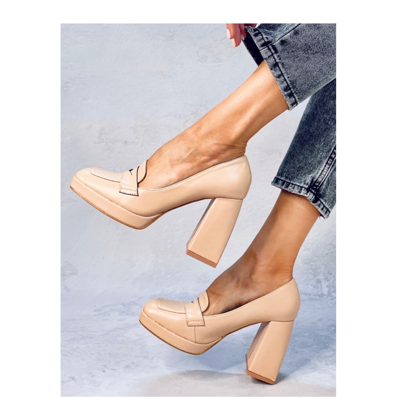 Mocassins à talons Entee Nude - Inello beige 2 Mocassins à talons Entee Nude - Inello beige 2