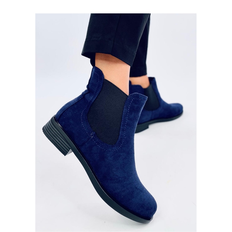 Bottines Chelsea en daim avec caoutchouc Terra Navy - Inello 2