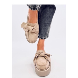 Mocassins Tempelton en daim kaki avec noeud - Inello beige 2