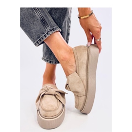 Mocassins Tempelton en daim kaki avec noeud - Inello beige 3