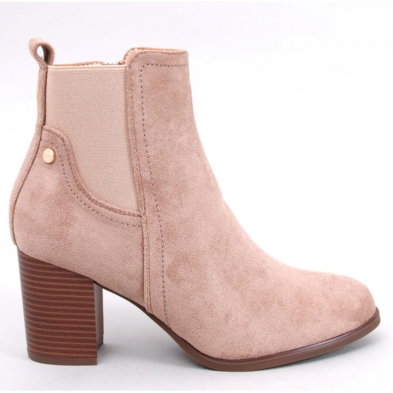 Bottines classiques à talons Rosey Kaki - Inello beige 1
