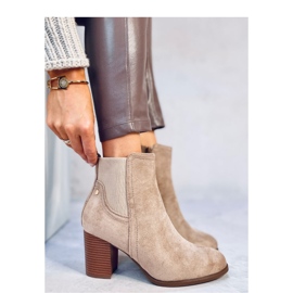 Bottines classiques à talons Rosey Kaki - Inello beige 4