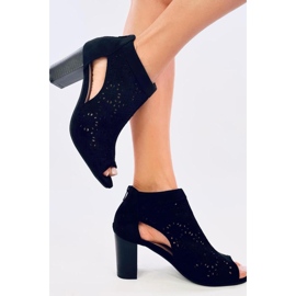 Bottines ajourées bout ouvert Pierre Noir - Inello le noir 2